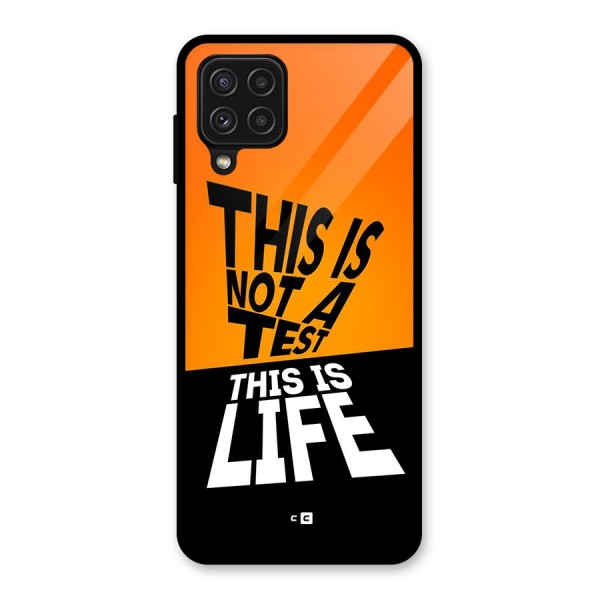 Test Life Glass Back Case for Galaxy A22 4G