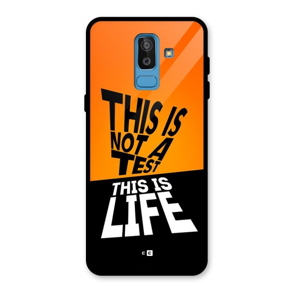 Test Life Glass Back Case for Galaxy J8