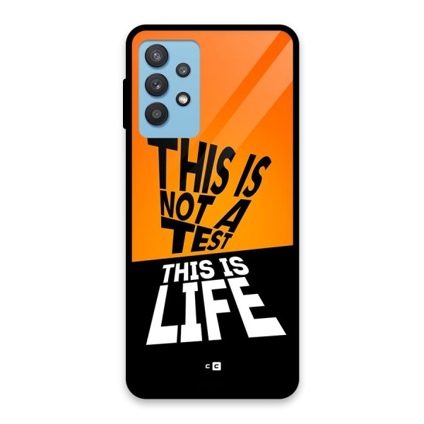 Test Life Glass Back Case for Galaxy M32 5G