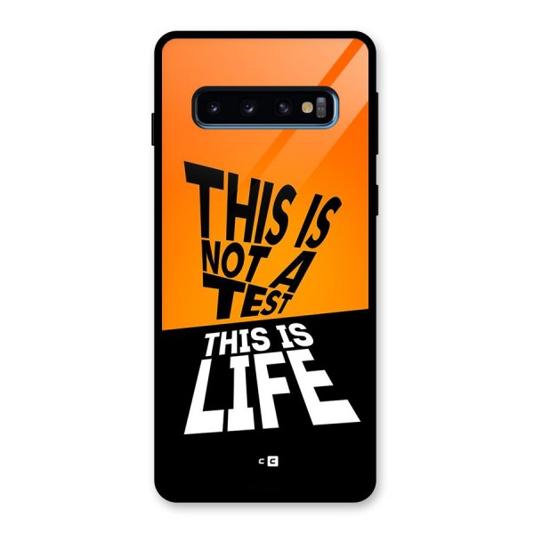 Test Life Glass Back Case for Galaxy S10