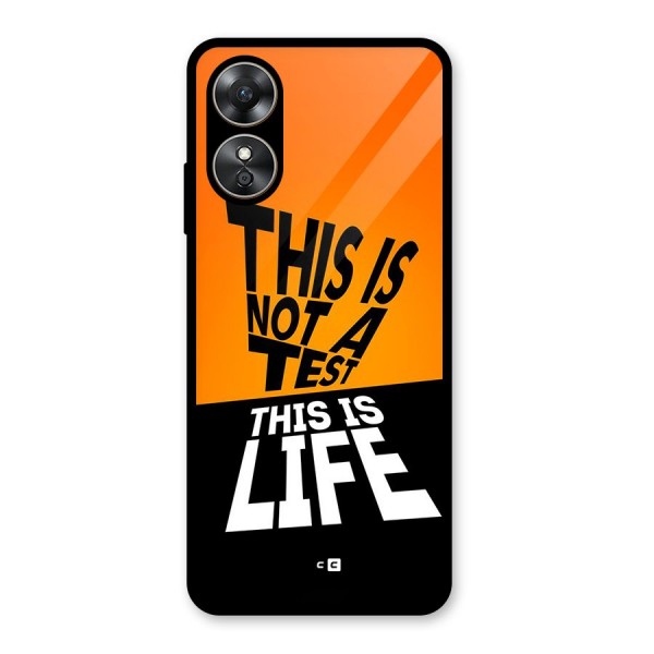 Test Life Glass Back Case for Oppo A17