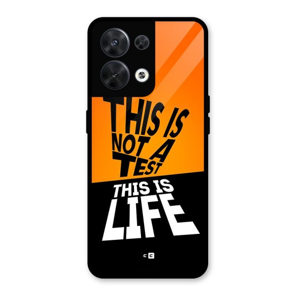 Test Life Glass Back Case for Oppo Reno8 5G