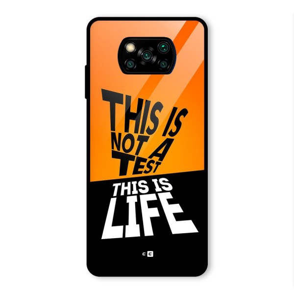 Test Life Glass Back Case for Poco X3 Pro