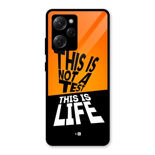 Test Life Glass Back Case for Poco X5 Pro