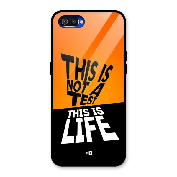 Test Life Glass Back Case for Realme C2