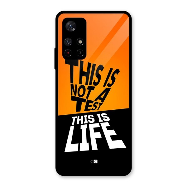 Test Life Glass Back Case for Redmi Note 11T 5G