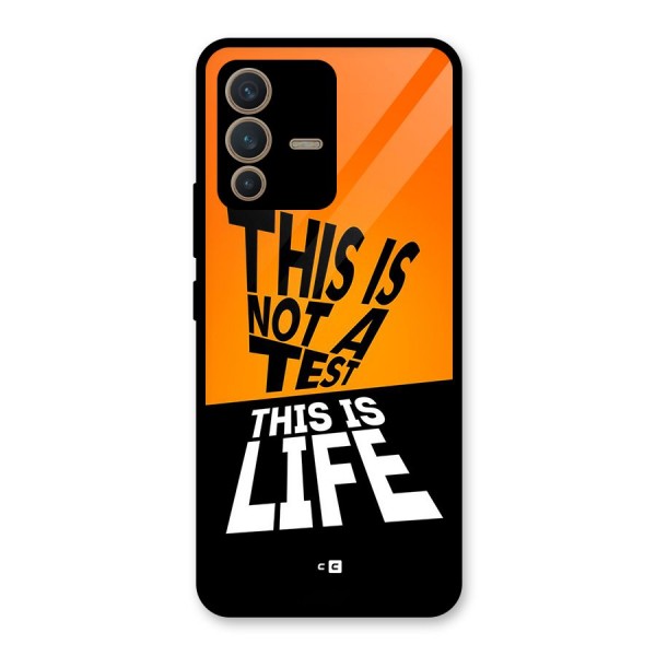 Test Life Glass Back Case for Vivo V23 5G