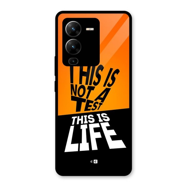 Test Life Glass Back Case for Vivo V25 Pro