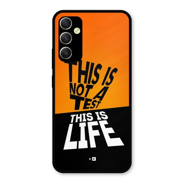 Test Life Metal Back Case for Galaxy A34