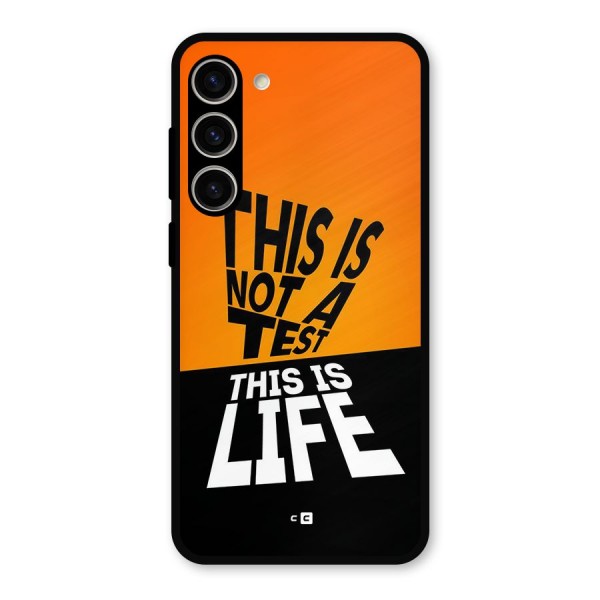 Test Life Metal Back Case for Galaxy S23 Plus