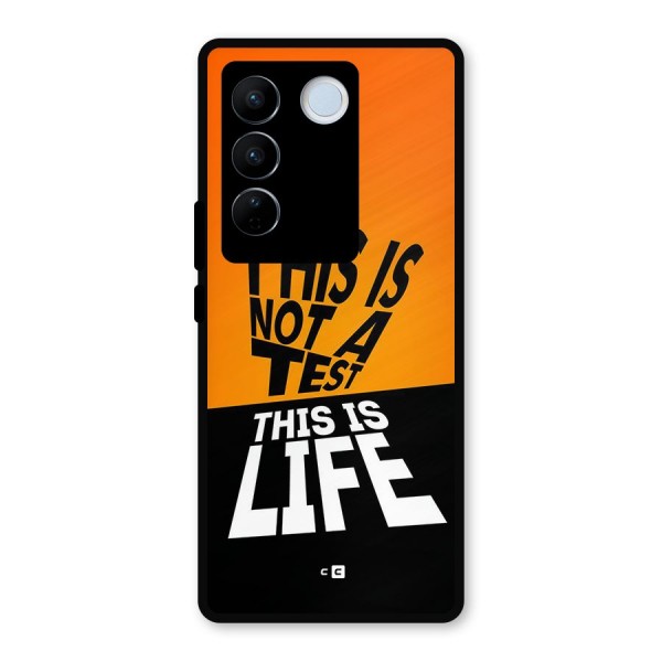 Test Life Metal Back Case for Vivo V27 Pro