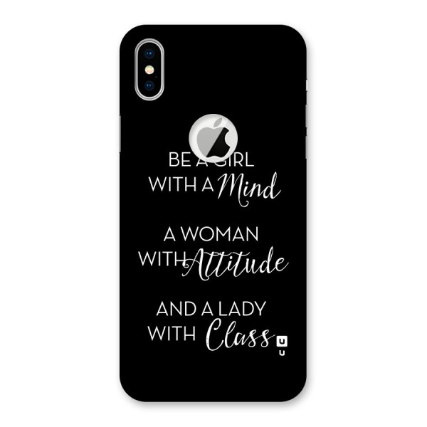 The-Mindset Back Case for iPhone XS Logo Cut