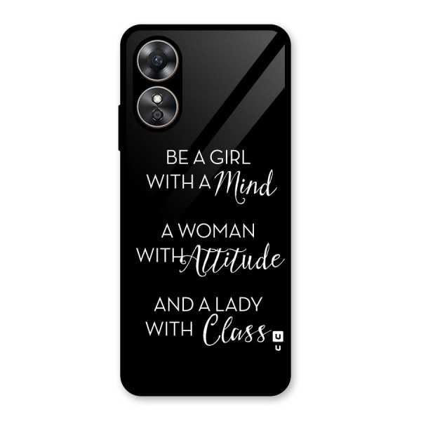 The-Mindset Glass Back Case for Oppo A17