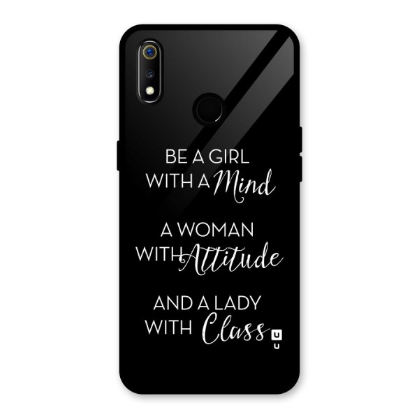 The-Mindset Glass Back Case for Realme 3