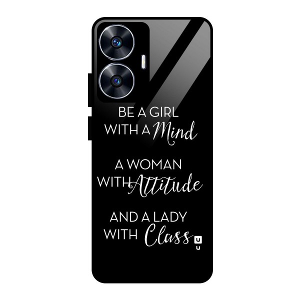 The-Mindset Glass Back Case for realme C55