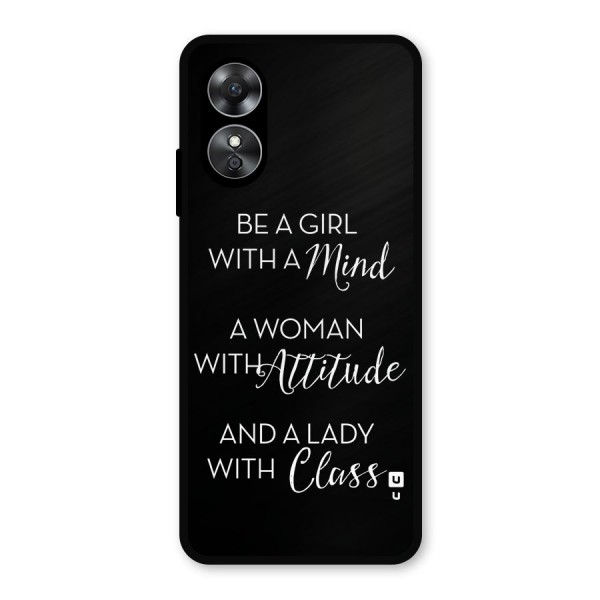 The-Mindset Metal Back Case for Oppo A17