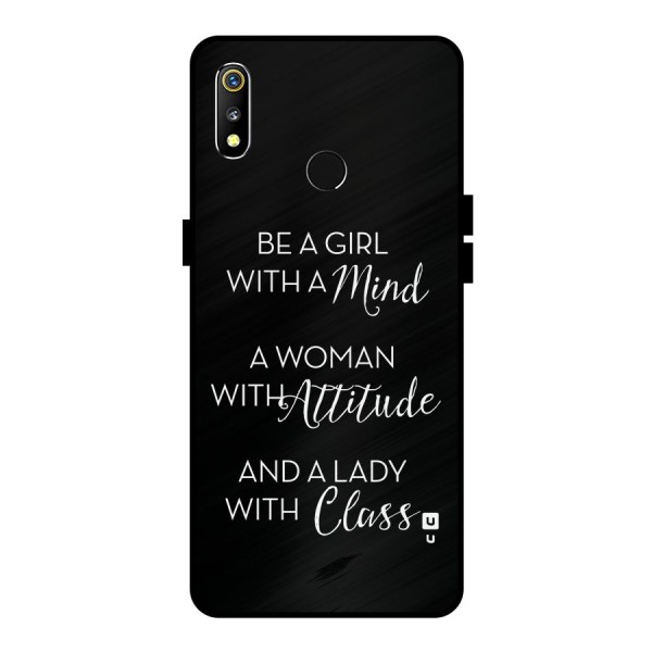 The-Mindset Metal Back Case for Realme 3