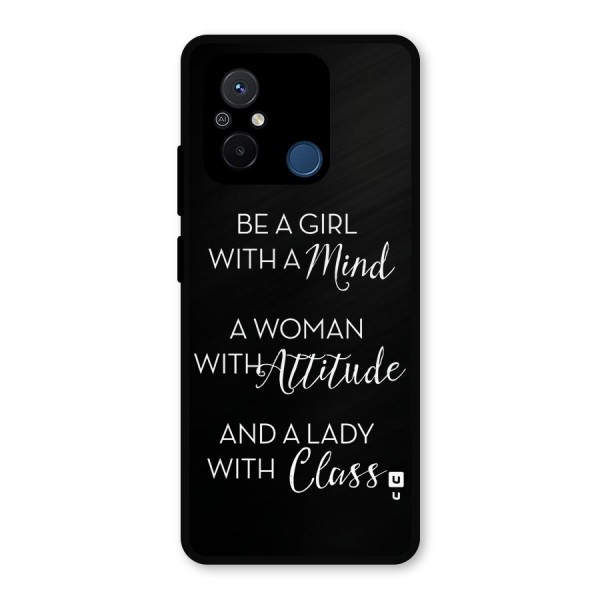 The-Mindset Metal Back Case for Redmi 12C