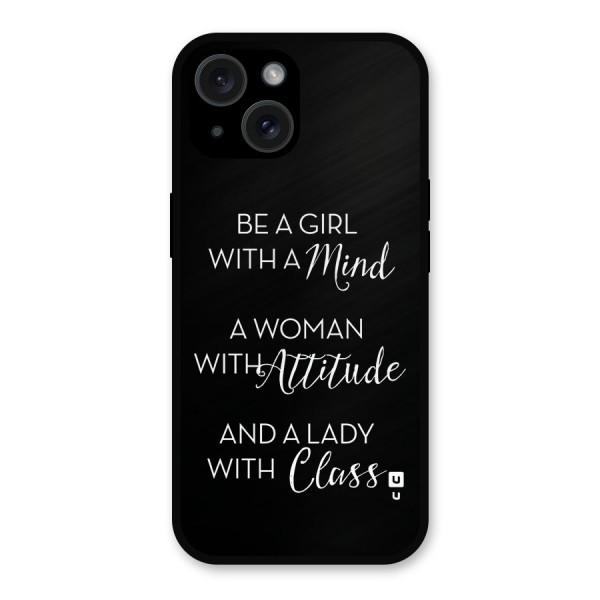 The-Mindset Metal Back Case for iPhone 15