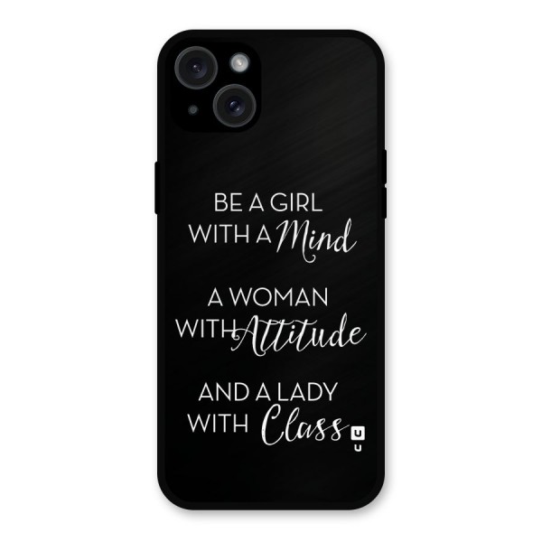 The-Mindset Metal Back Case for iPhone 15 Plus