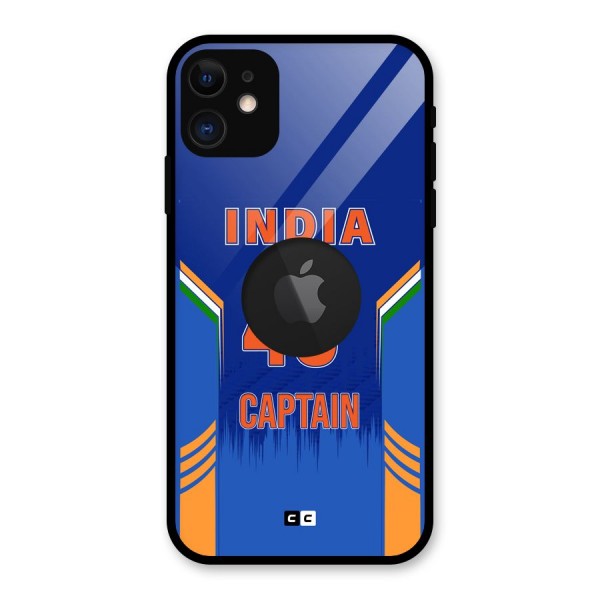 The Captain Glass Back Case for iPhone 11 Logo Cut