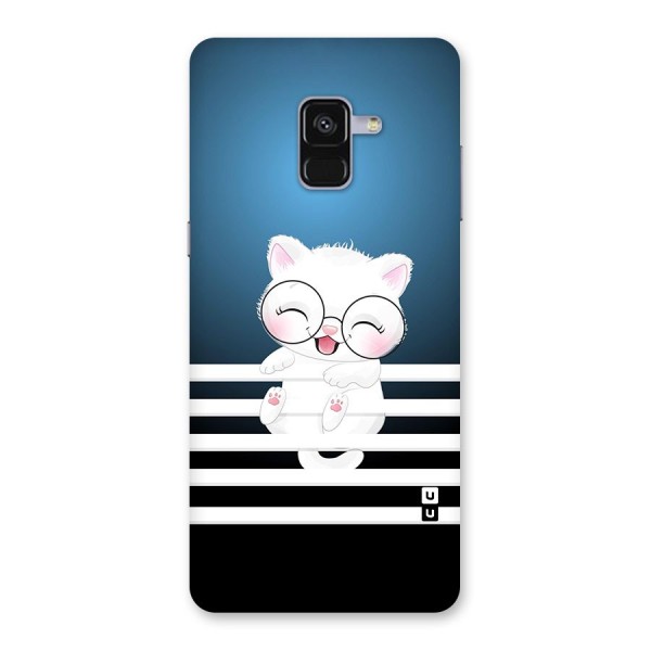 The Cat on Stripes Back Case for Galaxy A8 Plus