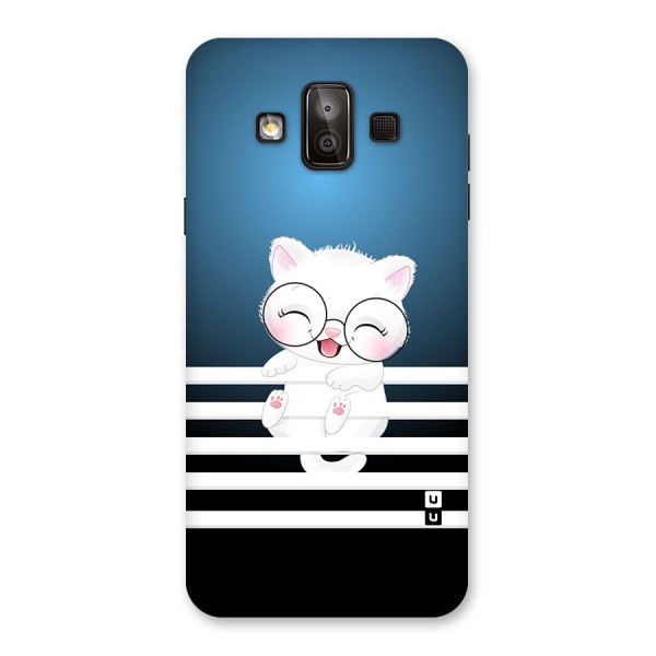 The Cat on Stripes Back Case for Galaxy J7 Duo