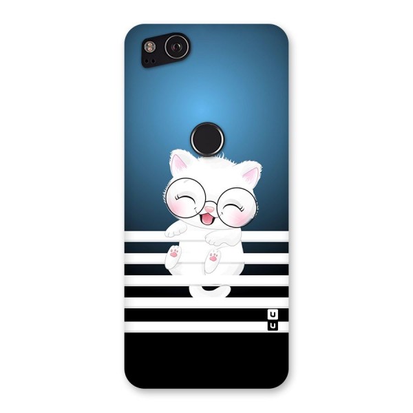 The Cat on Stripes Back Case for Google Pixel 2