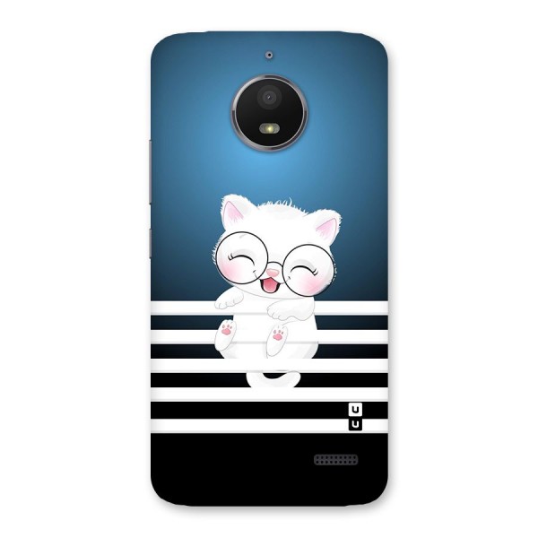 The Cat on Stripes Back Case for Moto E4