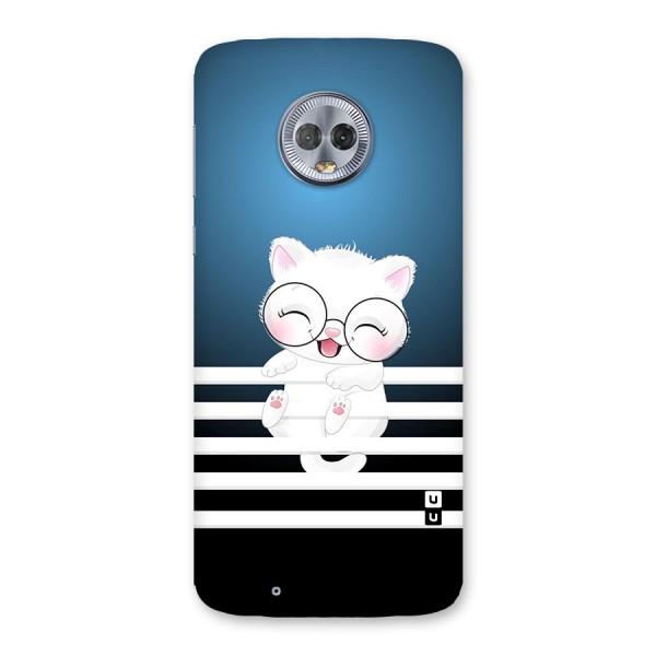 The Cat on Stripes Back Case for Moto G6