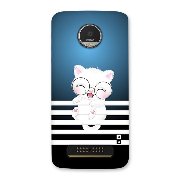 The Cat on Stripes Back Case for Moto Z Play