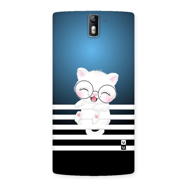 The Cat on Stripes Back Case for One Plus One