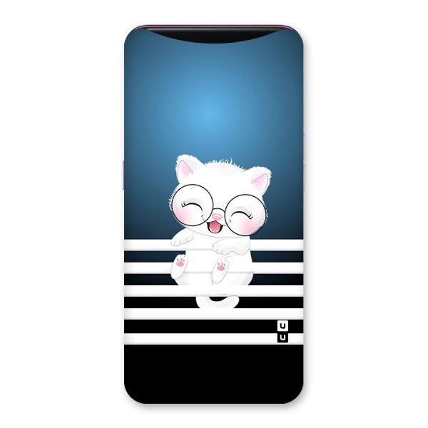 The Cat on Stripes Back Case for Oppo Find X