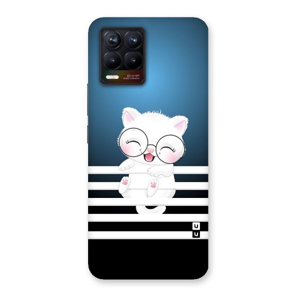 The Cat on Stripes Glass Back Case for Realme 8