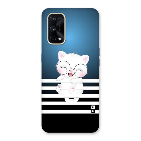 The Cat on Stripes Glass Back Case for Realme X7 Pro