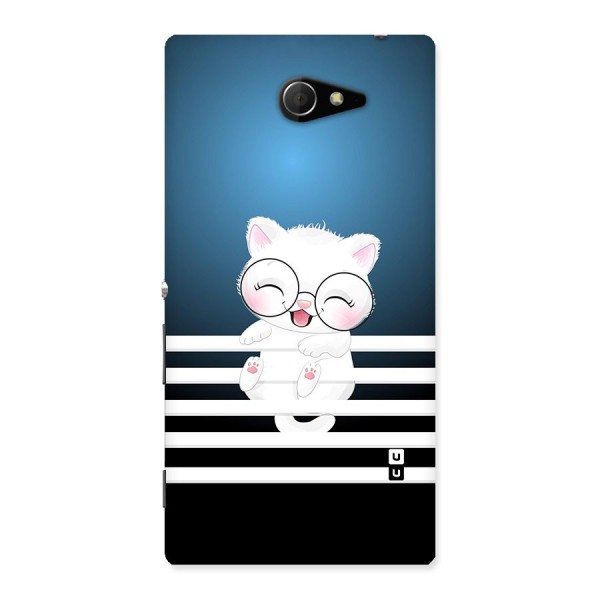 The Cat on Stripes Back Case for Sony Xperia M2