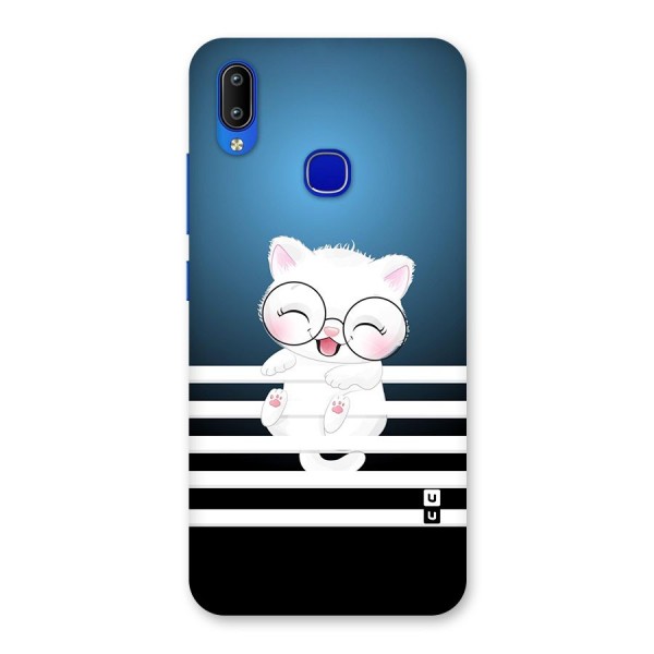 The Cat on Stripes Back Case for Vivo Y91