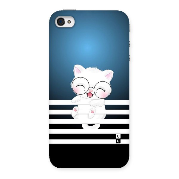 The Cat on Stripes Back Case for iPhone 4 4s