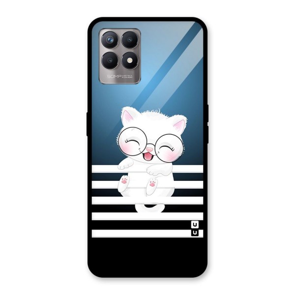 The Cat on Stripes Glass Back Case for Realme 8i