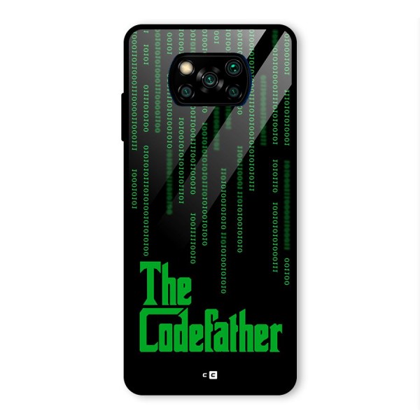 The Codefather Glass Back Case for Poco X3 Pro