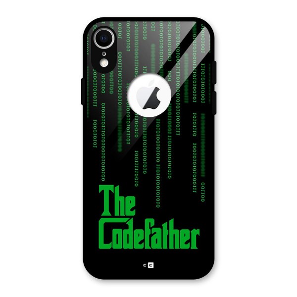 The Codefather Glass Back Case for iPhone XR Logo Cut