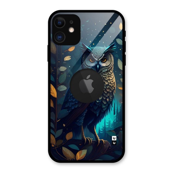 The Cunning Owl Glass Back Case for iPhone 11 Logo Cut