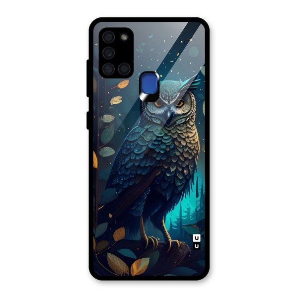 The Cunning Owl Glass Back Case for Galaxy A21s