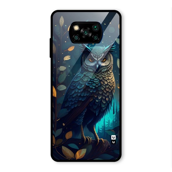 The Cunning Owl Glass Back Case for Poco X3 Pro