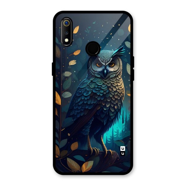 The Cunning Owl Glass Back Case for Realme 3