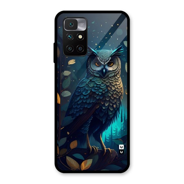 The Cunning Owl Glass Back Case for Redmi 10 Prime