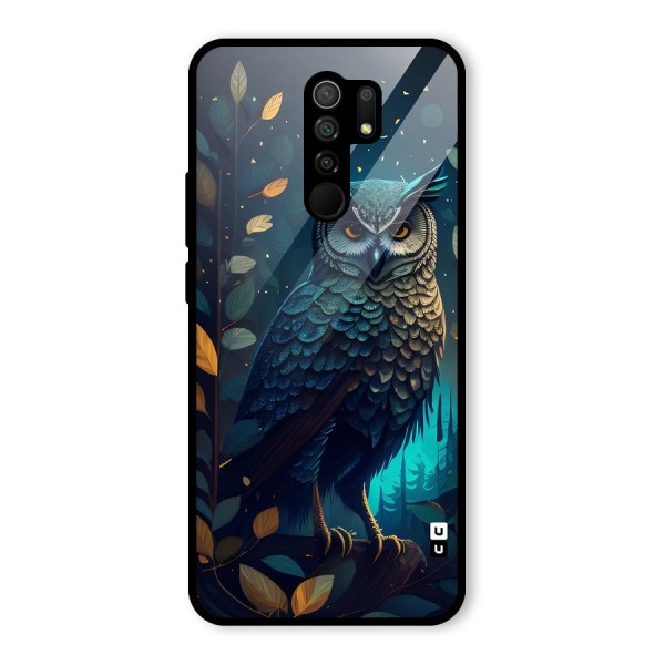 The Cunning Owl Glass Back Case for Redmi 9 Prime