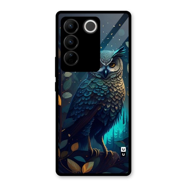 The Cunning Owl Glass Back Case for Vivo V27 Pro