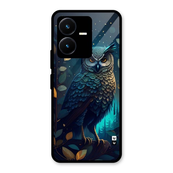 The Cunning Owl Glass Back Case for Vivo Y22