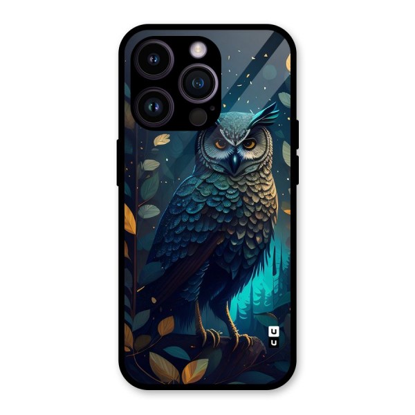 The Cunning Owl Glass Back Case for iPhone 14 Pro
